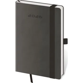 Diář Flexies týdenní tmavě šedý kapesní diář
