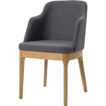 Dřevěná židle s područkami New York šedá