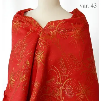 HEDVA ČESKÝ BROKÁT Církevní brokát 160 51056 KŘÍŽ A KLASY červená | 43