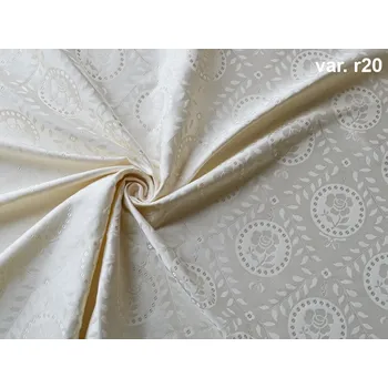 HEDVA ČESKÝ BROKÁT Luxusní brokát 160 50749 RŮŽE ecru | R20