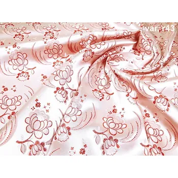 HEDVA ČESKÝ BROKÁT Odrina 160 krojový brokát KVĚT RATOLEST ecru | R43