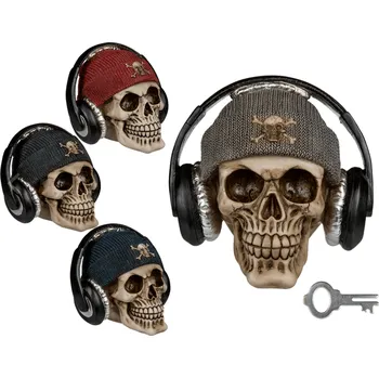 Pokladnička Out Of Blue Pokladnička Lebka se sluchátky