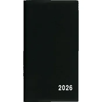 Diář PVC měsíční černý kapesní diář Františka
