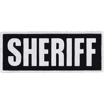 Nášivka CONDOR OUTDOOR Nášivka SHERIFF 12,7 x 5 cm BÍLÁ