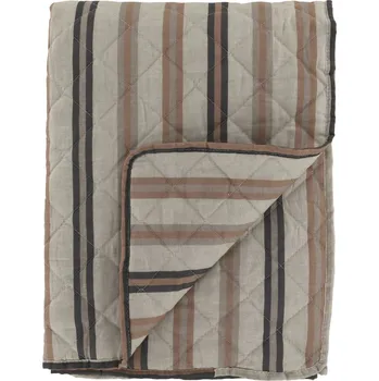 Přehoz na lůžko Chic Antique Prošívaný přehoz Aix Latte Stripes 130 × 180 cm