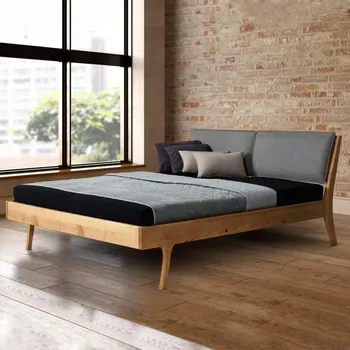 Postel Masivní smrková postel Bosfor 180x200 s látkovým čelem