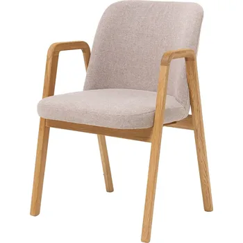 Dubová židle Chill s područkami béžová