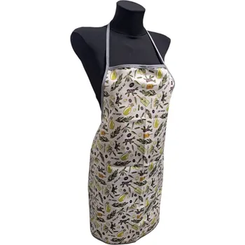 Kuchyňská zástěra Kuchyňská sada - zástěra, utěrka, - olivy