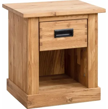 Noční stolek Dřevěný masivní noční stolek Leo