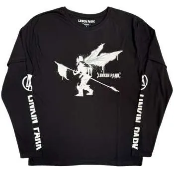 Zahraniční hudba Merch Linkin Park: Linkin Park Unisex Layered Long Sleeve T-shirt: Street Soldier (black) (sleeve Print) (xx-large) XXL