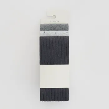 Dětská móda Reserved - Bavlněné punčocháče 3 balení - tmavě šedá - 310GU-90X - 310GU-90X-U14