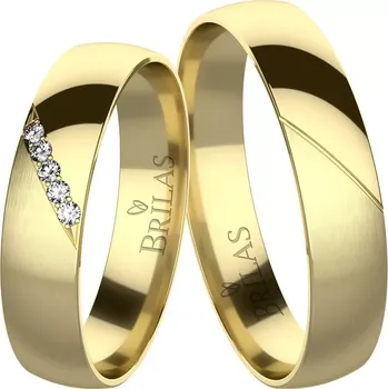 Prsten Clara Gold - snubní prsteny s pěti kameny