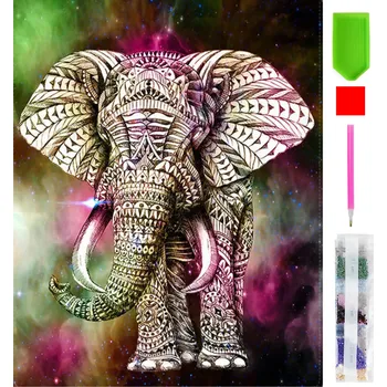 Real Home Diamantového vyšívání - vzor slona 5D 64