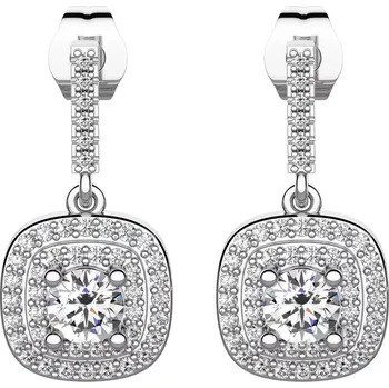 Náušnice Citronela - stříbrné náušnice se zirkony