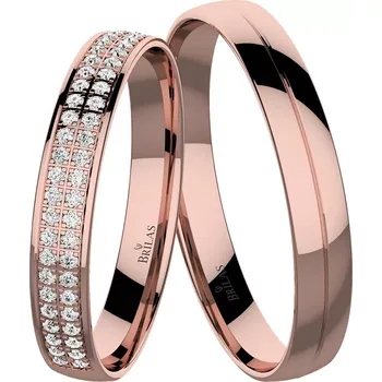 Prsten Ariana Red - snubní prsteny z růžového zlata