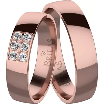 Šperk Opalia Red - snubní prsteny z červeného zlata