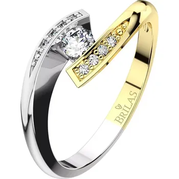 Prsten Nuriana Colour GW - prsten ve žlutém a bílém zlatě