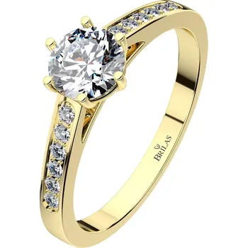 Prsten Isisi Gold Briliant - okázalý zásnubní prsten ze žlutého zlata