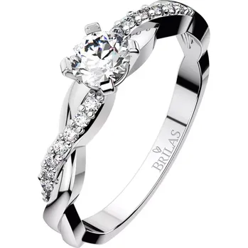 Prsten Luciana W Briliant (3 mm) - zásnubní prsten v bílém zlatě