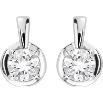 Náušnice Vistula S White Topaz - stříbrné náušnice s bílým topazem