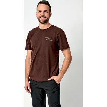 Černohnědé pánské tričko s potiskem 452 velikost L