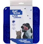 Eat Slow Live Longer lízací zpomalovací podložka Rectangle modrá