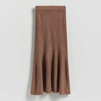 Dámská sukně Reserved - Úpletová maxi sukně - kávová - 297GV-84M - 297GV-84M-M