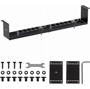 Organizér kabelů Kompaktní organizér kabelů Maclean pod stůl, max. zatížení 5 kg, černý, MC-107 B