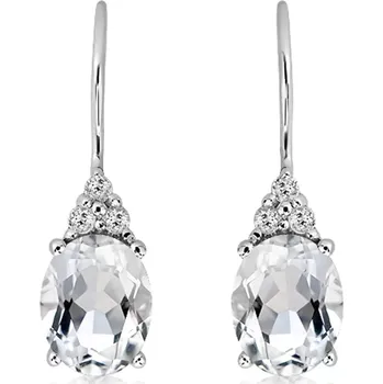 Šperk Atalanta S White Topaz - stříbrné náušnice s bílým topazem