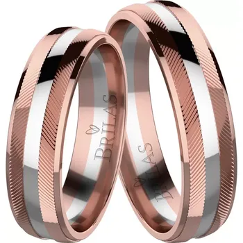 Prsten Azarena Colour RW - snubní prsteny z bílého a červeného zlata