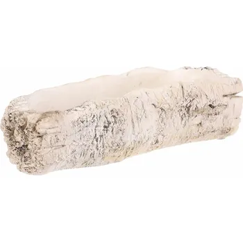 Stojan na květiny Obal na květiny - truhlík, imitace břízy, 24 x 10 x 7 cm, 24 cm, světle šedá