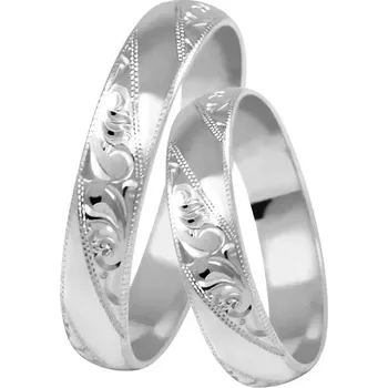 Prsten Ines White - snubáky zdobené ručním rytím