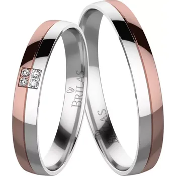 Prsten Hana Colour RW - snubní prsteny z bílého a červeného zlata