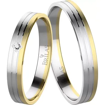 Prsten Agáta Colour GW - snubní prsteny ze žlutého a bílého zlata