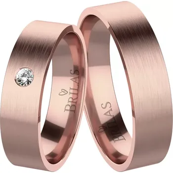 Prsten Apus Red Diamond - snubní prsteny z červeného zlata