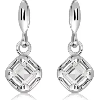 Náušnice Lam S White Topaz - stříbrné náušnice s bílým topazem