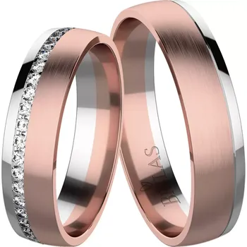 Prsten Desirat Colour RW - snubní prsteny z červeného a bílého zlata