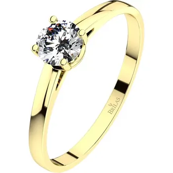 Prsten Diona GW Safír (4 mm) - zásnubní prsten ze žlutého zlata se safírem