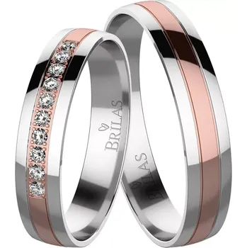 Prsten Dragana Colour RW - snubní prsteny z červeného a bílého zlata