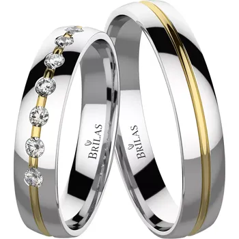 Prsten Archiva Colour GW - snubní prsteny z bílého a žlutého zlata