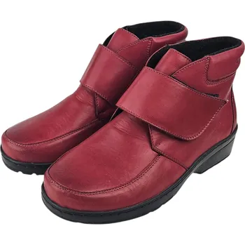 Dámská zdravotní obuv S 1369 -2091 Zdravotní zimní široká kožená obuv široký suchý zip, doprodej 38