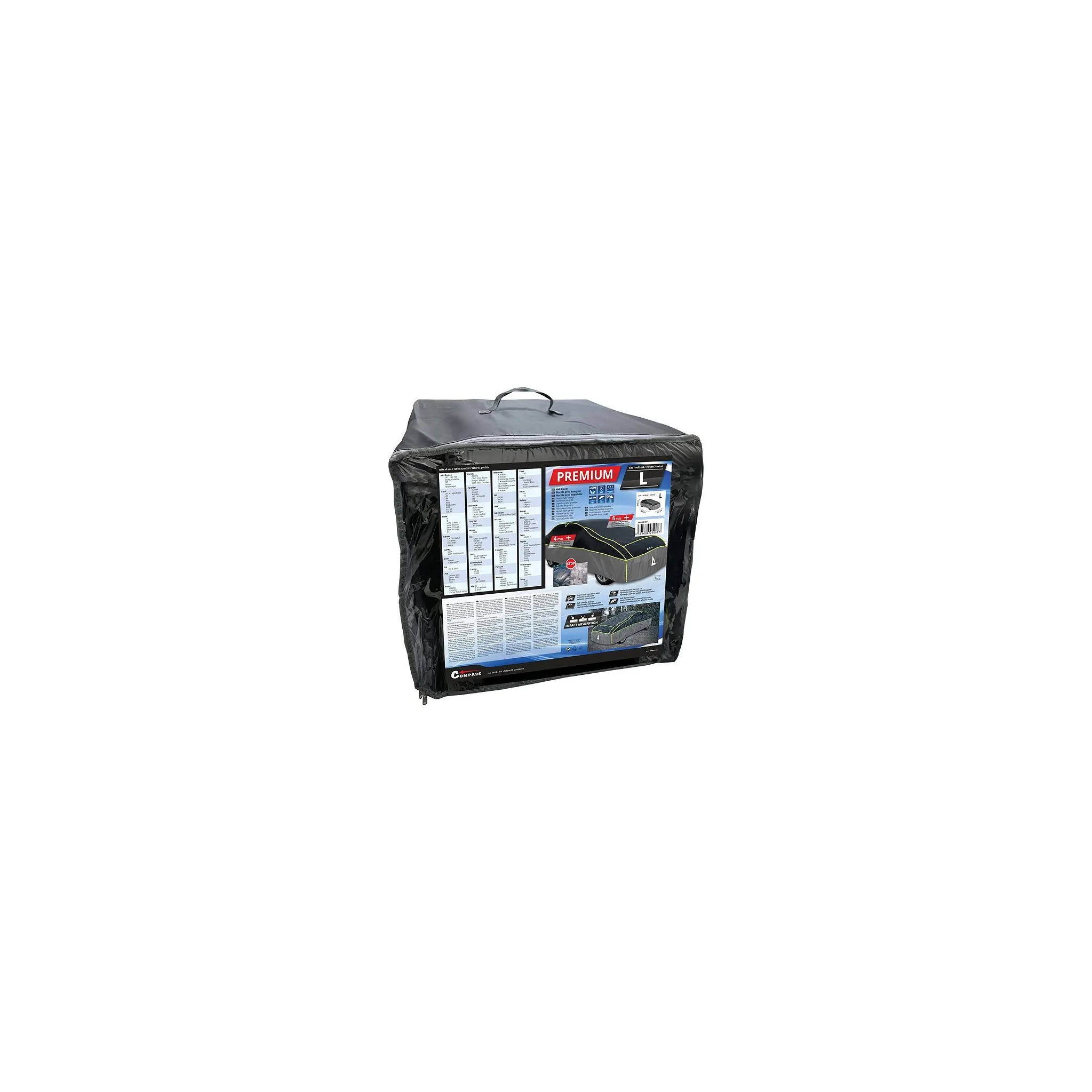 Fotografie 2 - Plachta na motorové vozidlo Compass Premium ochranná plachta proti kroupám 480 x 177 x 119 cm