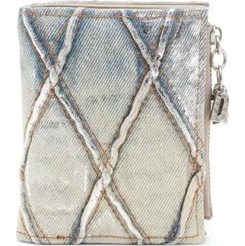 PENĚŽENKA DIESEL CHARM-D CHARM D- BI FOLD ZIP I SILVER BLUE
