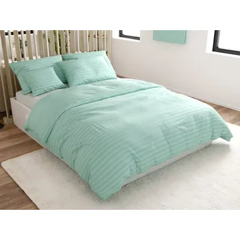 Povlečení Hotelové povlečení z mikrovlákna JASMINE mentolové - proužek 2 cm Rozměr povlečení: 70 x 90 cm | 140 x 220 cm