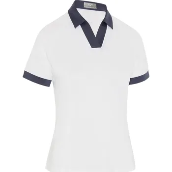 Dámské tričko CALLAWAY Sleeve V-Placket Colourblock dámské tričko bílo-modré Velikost oblečení: L