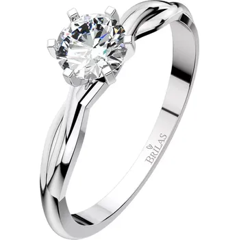 Prsten Popelka W Briliant - zásnubní prsten z bílého zlata s briliantem