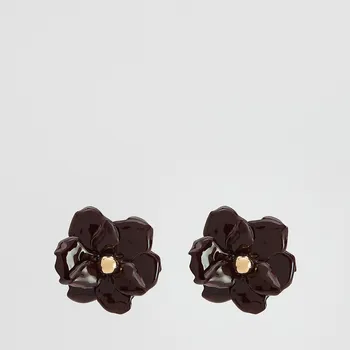 Náušnice Reserved - Náušnice s&nbsp;květinovým motivem - hnědá - 536FD-83X - 536FD-83X-ONE
