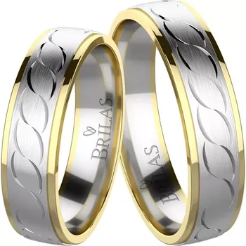 Prsten Forever Ring Colour GW - snubní prsteny z bílého a žlutého zlata