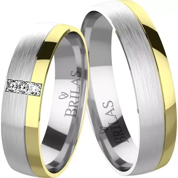 Prsten Ottavia Colour GW - snubní prsteny ze žlutého a bílého zlata