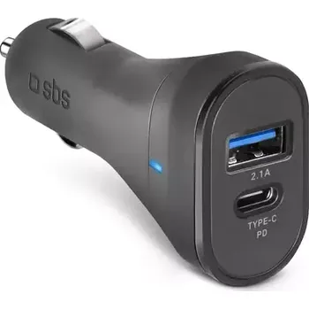 SBS Autoadaptér USB USB-C černá (TECRTC1USB2AUL)